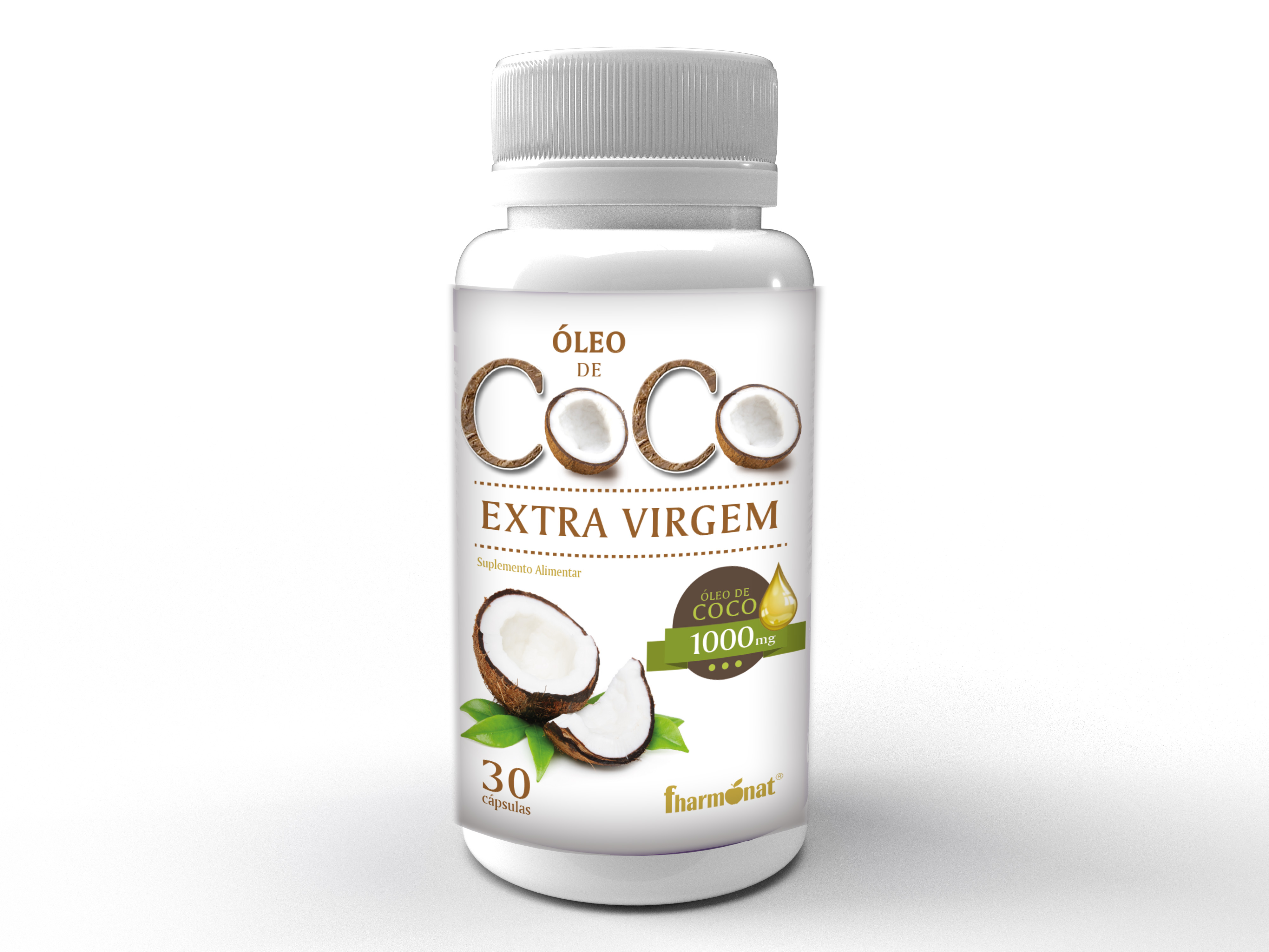 Óleo de Coco Extra Virgem 1000mg (30 Cáps.)