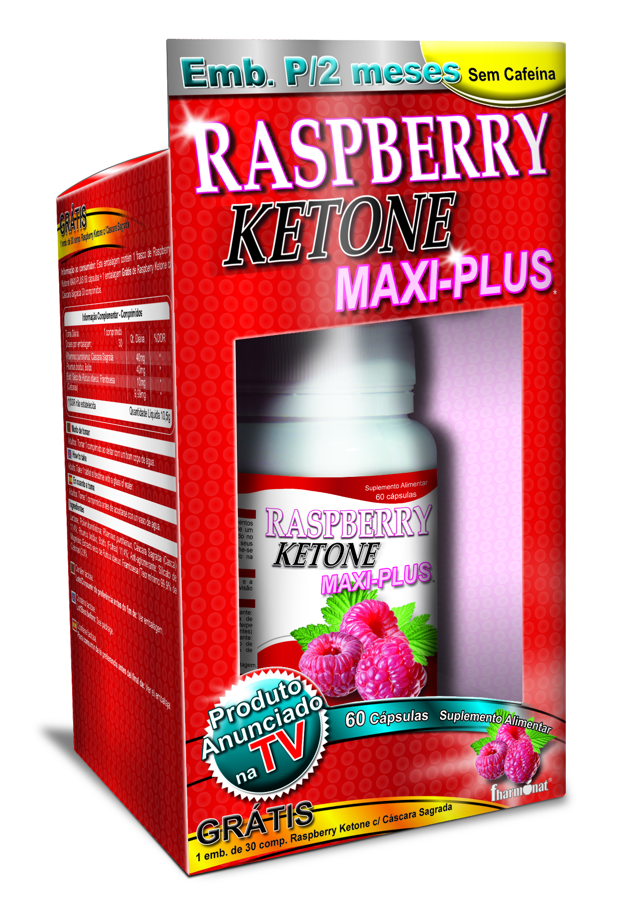 Raspberry Ketone Maxi-Plus (60 Cáps. + 30 Comp.)