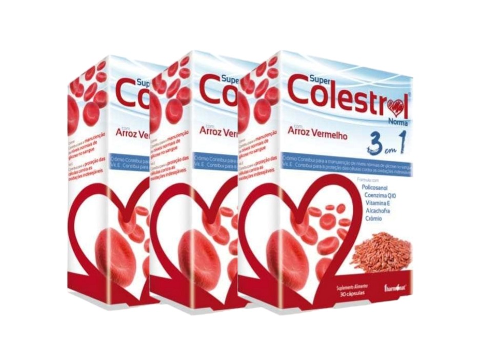 Colesterol Norma cápsulas 3 em 1 Pack 3