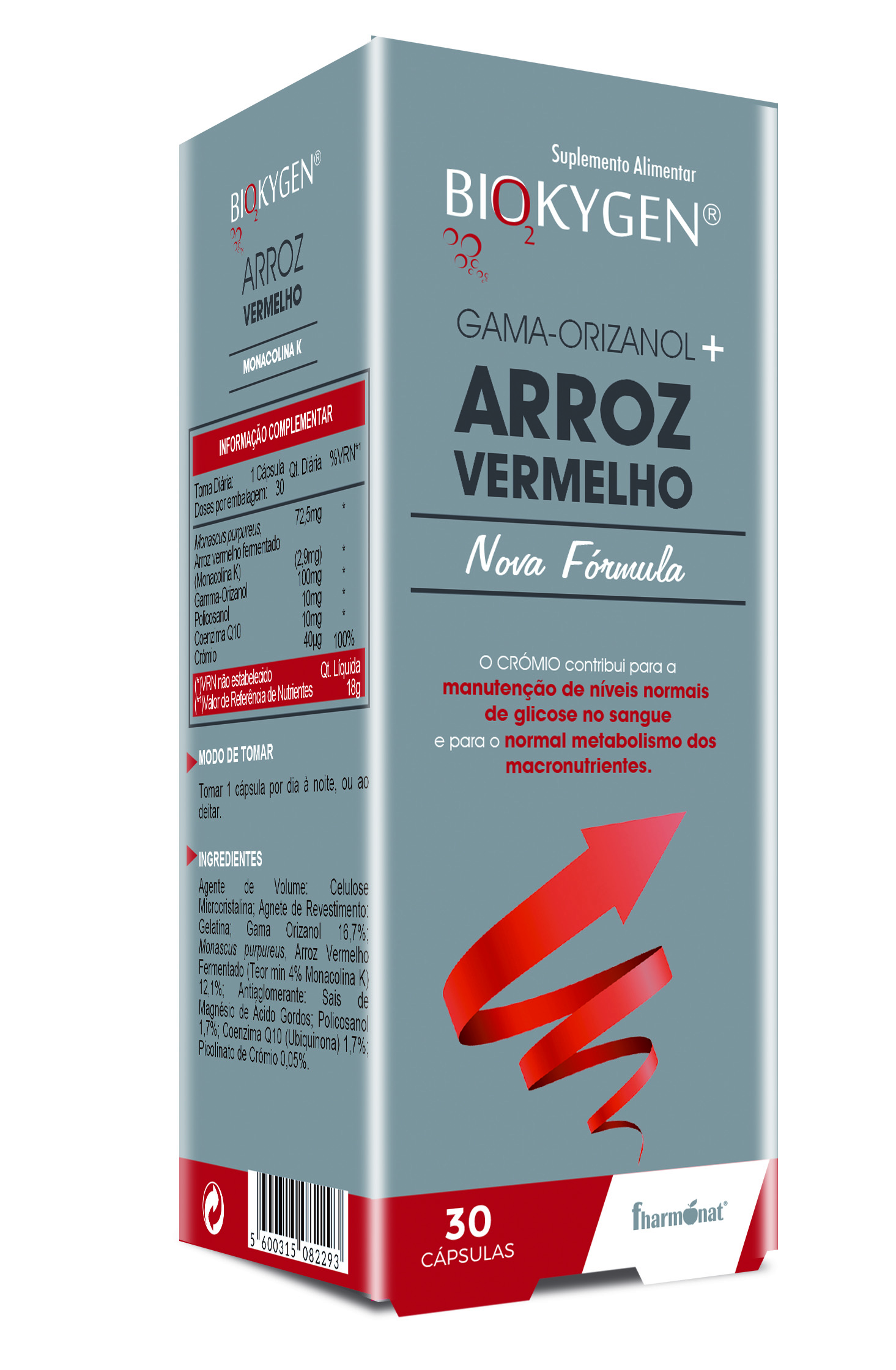 Biokygen Gama-Orizanol + Arroz Vermelho (30 Cáps.)